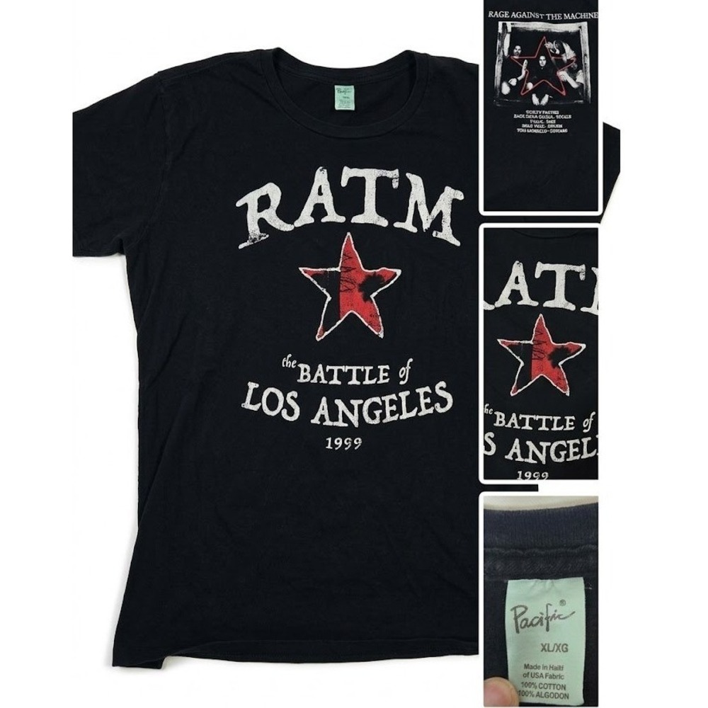 Rage Against The Machine Battle of Los Angeles T Shirt Mens XL RATM Double Sided